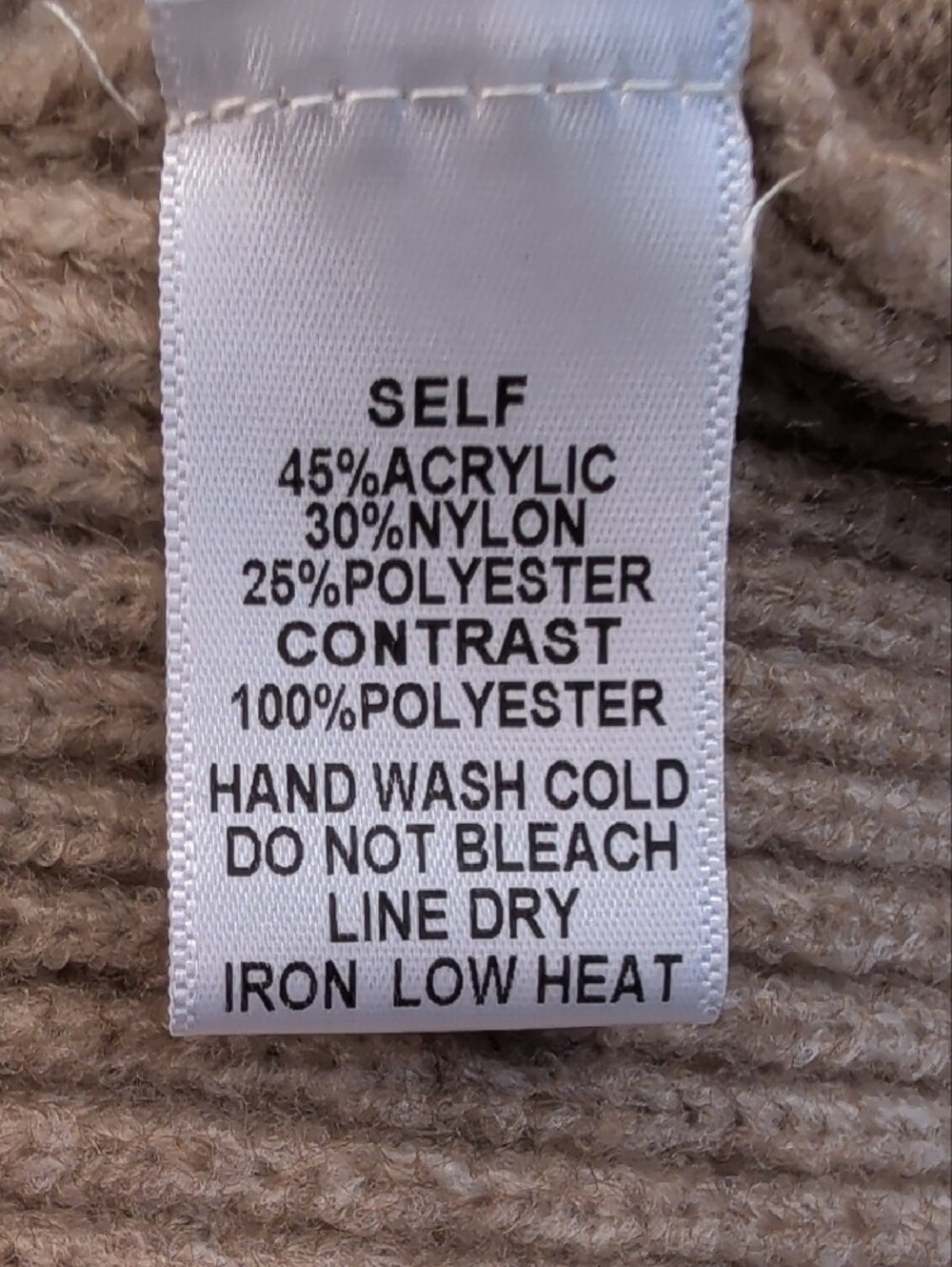 Altar'd State Wilma Cable Knit Denim Shacket | Taupe & Denim | S/M - Picture 8 of 8